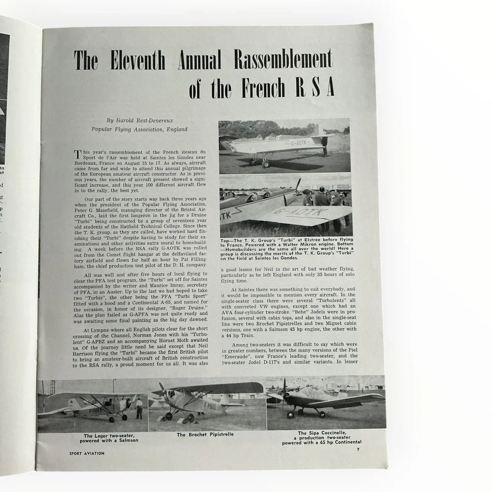 1958 EAA Sport Aviation Magazine December Davis DA-1 Homebuilt Aircraft